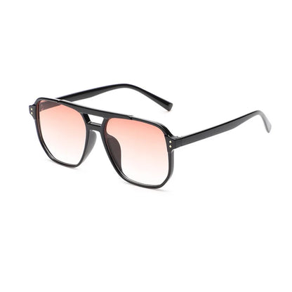 Retro Double Bridges Square Sunglasses