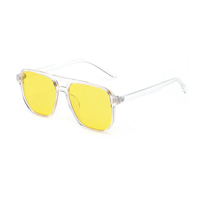 Retro Double Bridges Square Sunglasses