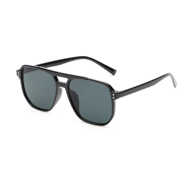 Retro Double Bridges Square Sunglasses