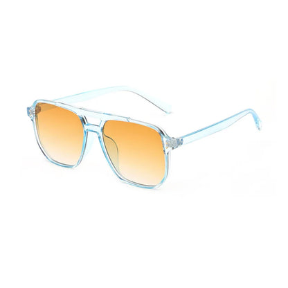 Retro Double Bridges Square Sunglasses