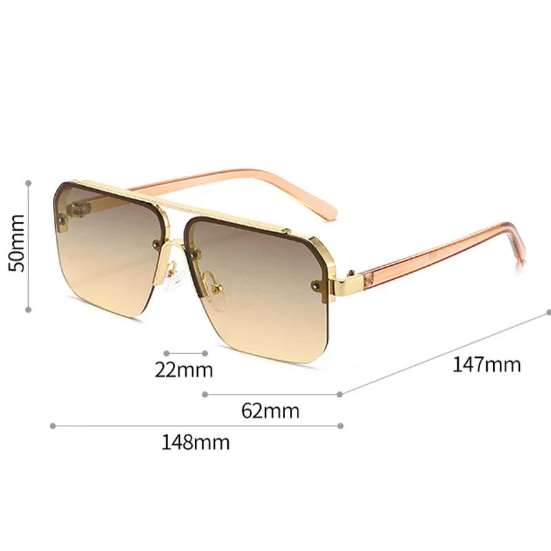 Gradient Men's Luxury Metal Frame Sunglasses