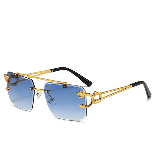 Luxury Rimless Square Sunglasses