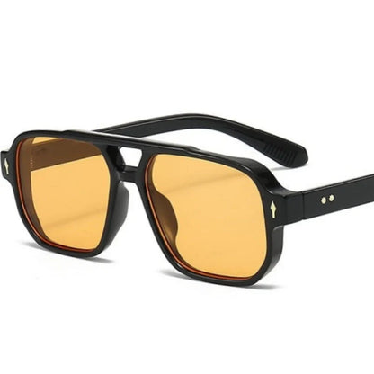 Retro Double Bridge Square Sunglasses