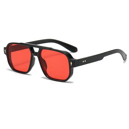 Retro Double Bridge Square Sunglasses