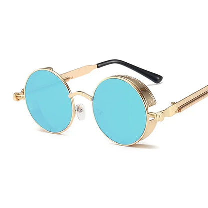 Retro Classic Steampunk Style Round Sunglasses